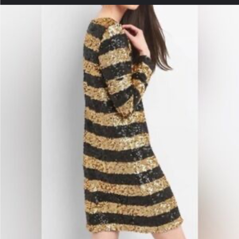 GAP Glittery Gold and Black Dress